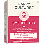 Happy Cultures Bye Bye UTI D-Mannose, Probiotics, Cranberry & Hibiscus Nutraceutical For Adults 30 g (15 Sachets x 2 g)