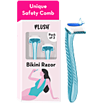 Plush Bikini Razor With Safety Comb Protection 2 pcs