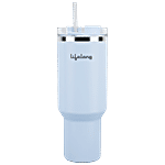 Lifelong Double-Walled Vacuum Insulated Tumbler - With Lid & Straw, Glacier 900 ml