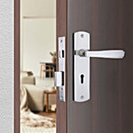 Godrej Locks ELC06 Mortise 6 Lever Lock Handle Set - Satin Steel Finish 1 pc