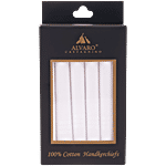 Alvaro Castagnino Cotton White Hanky - 45 x 45 cm 6 pcs