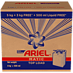 Ariel Matic Top Load Detergent Powder With Free Detergent Liquid 8.5 kg 8 kg + 500 ml Free