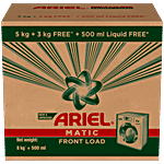 Ariel Matic Front Load Detergent Powder With Free Detergent Liquid 8.5 kg (8 kg + 500 ml Free)