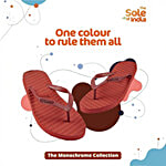 Chupps Banana Leaf Monocrome Red Flipflop For Men's 1 Pair (UK/IND-10)