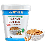Myfitness Natural Unsweetened Peanut Butter Crunchy 510 g