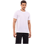 Hoversoul Men's 100% Cotton Solid Round Neck Regular Fit T-Shirt - White 1 pc (Size - L)