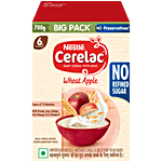 Nestle Cerelac Ceralac Wheat Apple Baby Cereal With Milk For 6 To 24 Months 700 g (2 x 350 g)