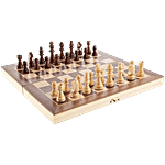 Zike Wooden Folding Chess Set - 12 x 12 cm, 32 Wooden Pieces 1 pc