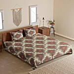 Sarangi Creations King Bedsheet With Pillow Covers Microfibre 145 GSM - Mandala Designs, Multicolour 1 Set