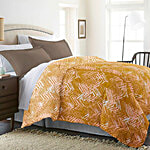Sarangi Creations Double Comforter Microfibre - Geometric Design, Mustard 1 pc