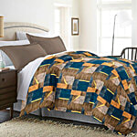 Sarangi Creations Double Comforter Microfibre - Abstract Design, Multicolour 1 pc