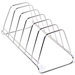 Embassy Stainless Steel 6-Sections Plate Stand/Rack - Square, 31 cm 1 pc