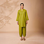Daali Moss Green Regular Fit Kurta 1 Set (Size - S)