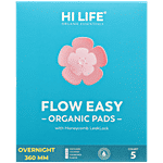 Hi Life Flow Easy Organic Sanitary Pads - Overnight, 360 mm 5 pcs
