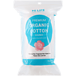 Hi Life Premium Organic Cotton Makeup Removal Pads - Round 50 pcs