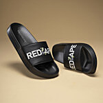 Redtape Men's Black Casual Sliders 1 Pair (UK/IND-9)