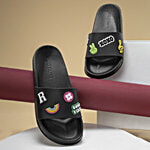 Redtape Women's Black Casual Sliders 1 Pair (UK/IND-6)