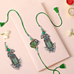 FNP "Bhaiya Bhabhi" Rakhi With Lumba Jewellery Rakhi - Green 2 pcs