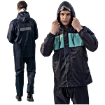 Lifelong Men's Raincoat Set - XL, Navy Blue With Aqua Green 1 pc