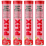Plix Watermelon Flavour Apple Cider Vinegar With The Mother Effervescent Tablets 60 pcs (Pack of 4)