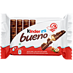 Kinder Bueno Milk Chocolate Covered Wafer Biscuit With Milky Hazelnut Filling 129 g