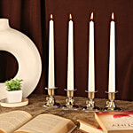 Prosperro Lumo  Dripless Taper Unscented Candles - White 4 pcs