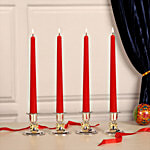 Prosperro Lumo  Dripless Taper Candles - Red 4 pcs