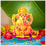 Mangal Bhavan Coloured Ganesha Idol 1 pc 6 Inches