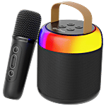 pTron Fusion Bliss 16W Mini Bluetooth Speaker With Wireless Mic - Black 1 Unit