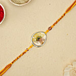 Shree Rakhi Designer Flower Rakhi - Yellow 1 pc