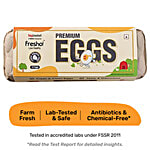 fresho! Premium Large White Eggs - Protein & Vitamin Rich 12 pcs