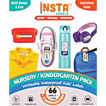Insta Labels Nursery/Kindergarten Label Pack With Tag & Marker Pen 66 pcs