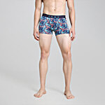 Puma Men's Printed Trunk - Scuba Blue & Georgia Peach 1 pc (Size - S)