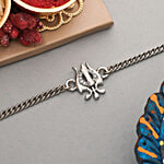 Voylla Silver Tone Trishul Bracelet Style Rakhi 1 pc