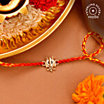 Voylla 925 Sterling Silver 22k Gold Micron Plated Trishul Thread Rakhi 1 pc