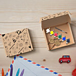 Mad Over Print Vehicle DIY MDF Rakhi With Paint & Paintbrush - Ship & Helicopter 2 pcs