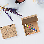 Mad Over Print Mandala MDF Rakhi With Paint & Paintbrush 2 pcs