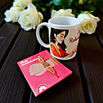 House of Festivals "Happy Rakshabandhan" Mug With Rakhi In Greeting Card 2 pcs (Mug - 325 ml)
