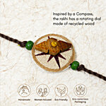 Gulmeher Handcrafted Ghumakkad Compass Rakhi 1 pc
