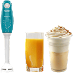 Maharaja Whiteline Speedmix Plus 175W Hand Blender With Push Button - Blue & White 1 Unit