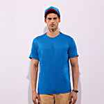 Hoversoul Men's Blue Polyester Active Regular Fit T-Shirt 1 pc (Size - M)