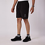 Hoversoul Men's Black & Grey Active Wear Shorts 1 pc (Size - L)