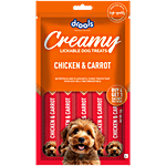 Drools Chicken & Carrot Creamy Lickable Dog Treats 75 g (Buy 4 Get 1 Free)