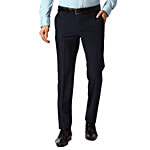Park Avenue Men's Slim Fit Fancy Blue Trouser 1 pc (Size - 34)