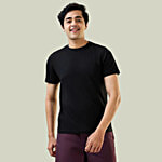 Sleepz by Raymond Men's Black Regular Fit Lounge T-Shirt 1 pc (Size - XL)
