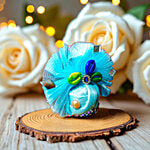 House of Festivals Ladoo Gopal Blue Net Fabric Pagdi - Size 2 1 pc