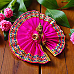 House of Festivals Ladoo Gopal Pink Poshak With Lace - Size 2 1 pc