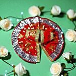 House of Festivals Ladoo Gopal Red Poshak With Silver Lace - Size 1 1 pc