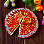 House of Festivals Ladoo Gopal Red Poshak With Silver Lace - Size 4 1 pc