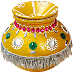 House of Festivals Dahi Handi Clay Matki - Yellow 2 L